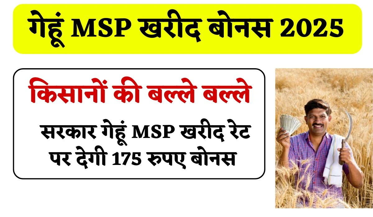 Wheat MSP Purchase Bonus: किसानों की बल्ले बल्ले, सरकार गेहूं MSP खरीद रेट पर देगी 175 रुपए बोनस, इस दिन से खरीद आरंभ