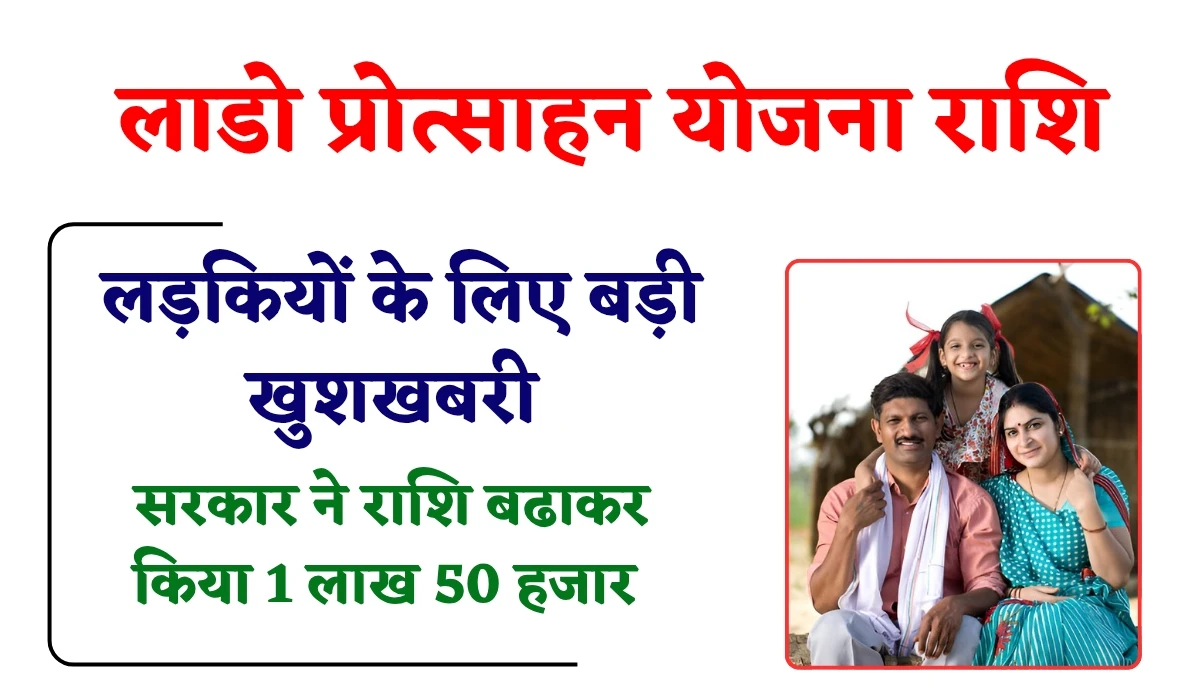Lado Protsahan Yojana Update: राजस्थान की लड़कियों के लिए बड़ी खुशखबरी, राज्य सरकार ने किया लाडो प्रोत्साहन योजना राशि 1 लाख 50 हजार रुपए
