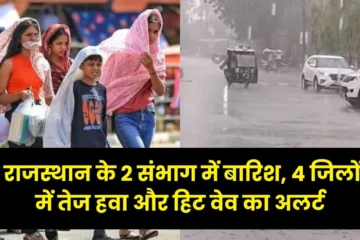 Rajasthan Heatwave Alert: राजस्थान के 2 संभाग में बारिश, 4 जिलों में तेज हवा और हिट वेव का अलर्ट, जानें 4 दिन का मौसम