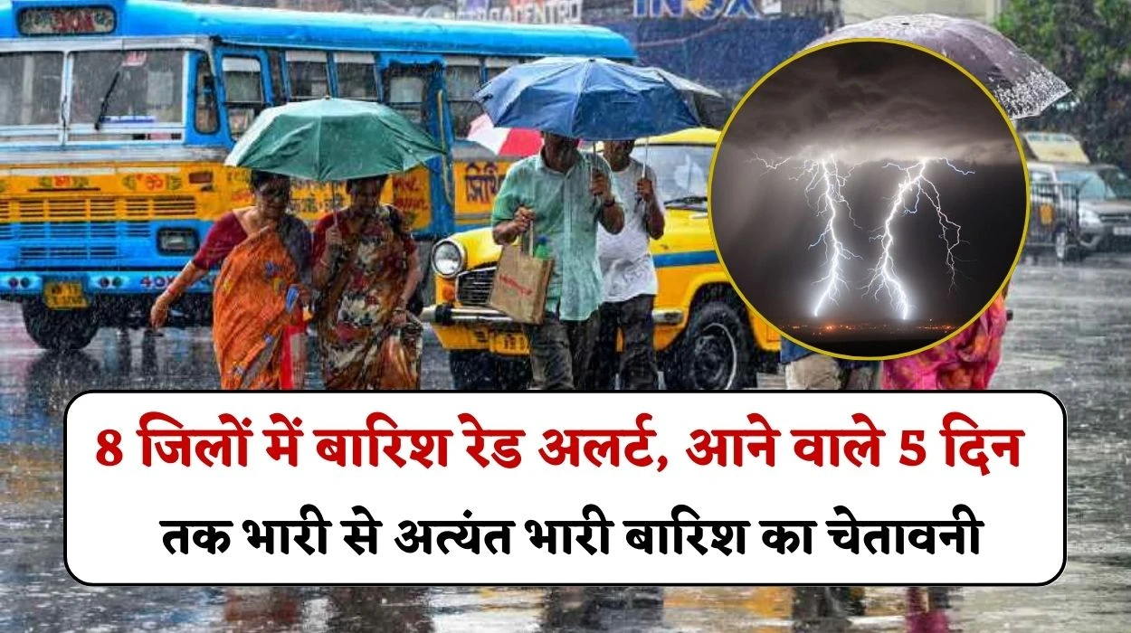 Rajasthan Weather Update: राजस्थान के आठ जिलों में बारिश रेड अलर्ट, आने वाले 5 दिन तक भारी से अत्यंत भारी बारिश का चेतावनी